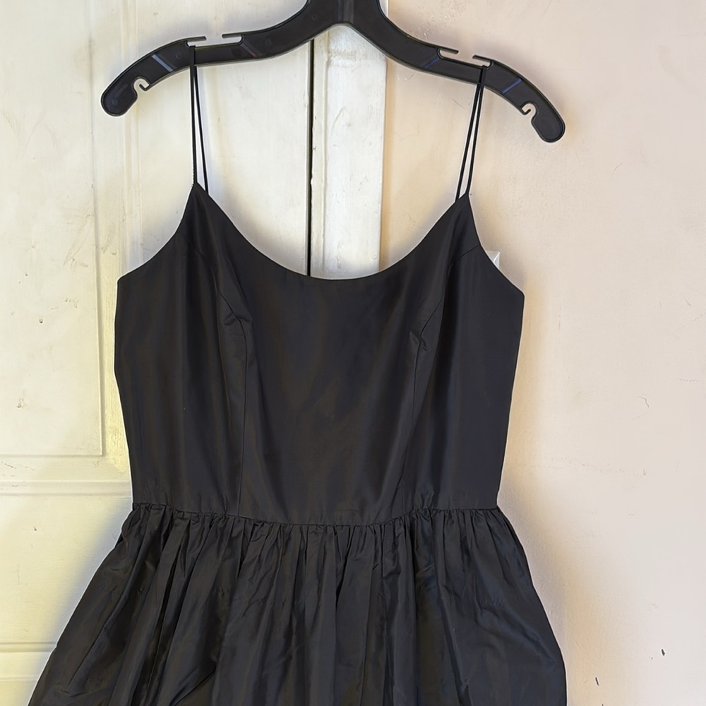 Karen Lorrance Silk Cocktail Black Spaghetti Evening Maxi Dress Size 12 - Picture 5 of 16
